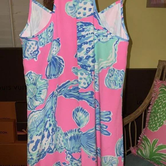 Lilly Pulitzer NWT Dusk Silk Dress Barefoot Princess Pink Pout $198 Size XXS - Picture 5 of 9